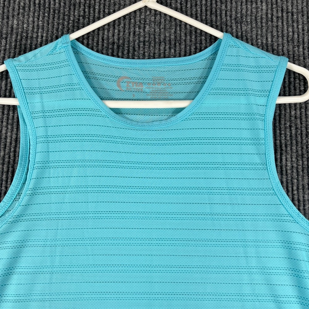 ZYIA Tank Top Shirt Womens Small Blue Sleeveless Casual Active Gym Workout Yoga